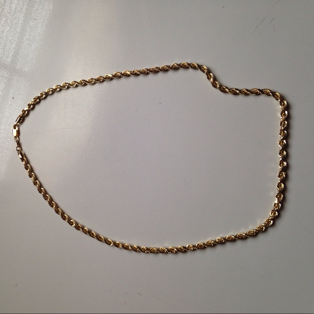 14k gold rope braid chain